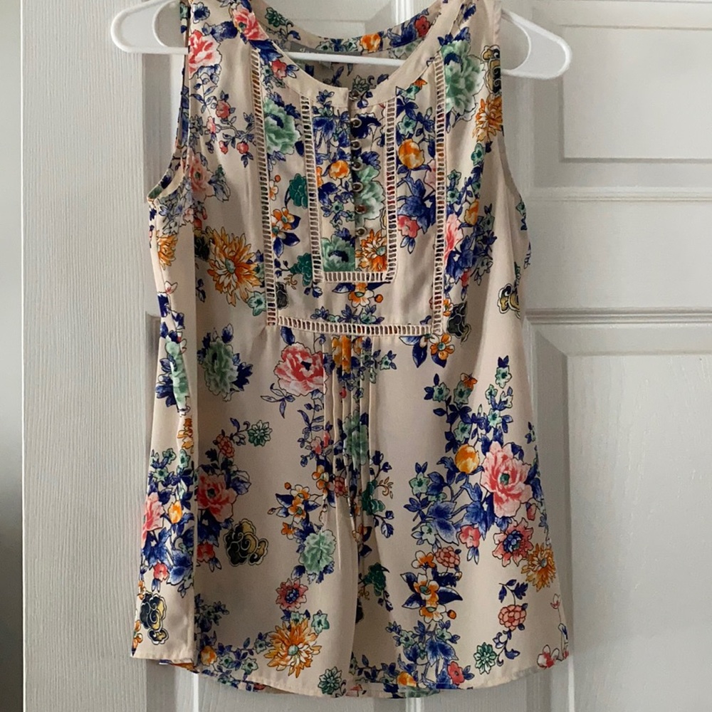 Daniel Rainn Sleeveless Floral Blouse XSP
